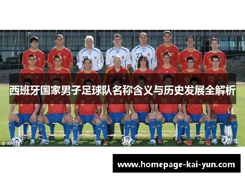 西班牙国家男子足球队名称含义与历史发展全解析